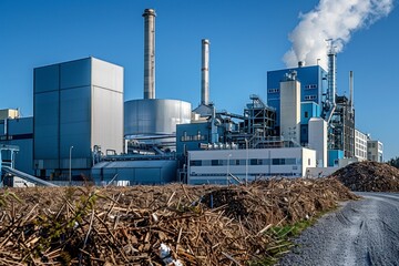 industrial plant with smoke