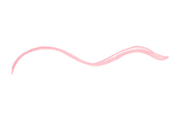 Pink pencil lines isolated on transparent background.