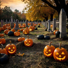 halloween pumpkin in the park