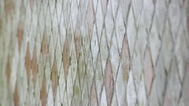 vertical footage of rain on the floor, drops of water outdoor

