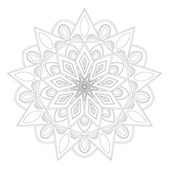 Mandala Line Art Design Vector  isolated on white background, Design for a wallpaper Paint, illustration Vector EPS 10