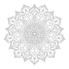Mandala Line Art Design Vector  isolated on white background, Design for a wallpaper Paint, illustration Vector EPS 10