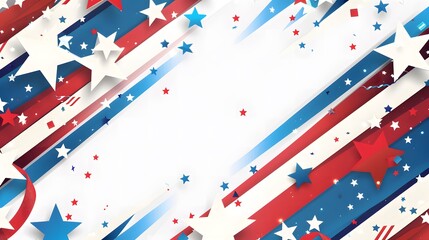 Red, white and blue stars and stripes background