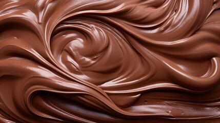 Naklejka premium Tasty chocolate paste as background, closeup view 