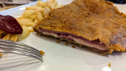'Cachopo', typical meal un Asturias, Spain