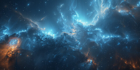 Obraz premium 宇宙に輝く星々と光の背景