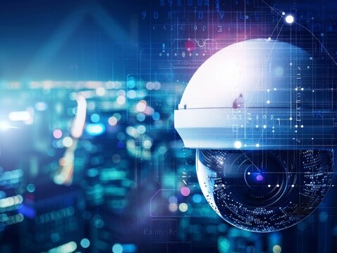 City street cctv system for face and motion recognition, live monitoring, and futuristic recording