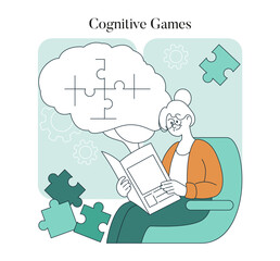 Boomer Health. Flat Vector Illustration