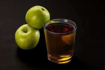 Fresh sweet natural apple juice