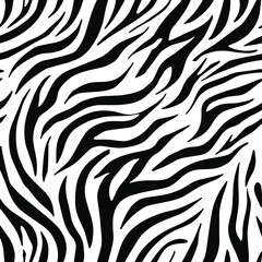 Zebra print seamless pattern vector. Zebra skin texture vector illustration.