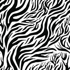 Zebra print seamless pattern vector. Zebra skin texture vector illustration.