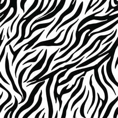Fototapeta premium Zebra print seamless pattern vector. Zebra skin texture vector illustration.