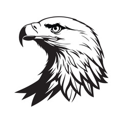 Obraz premium Eagle Head Vector silhouette illustration.