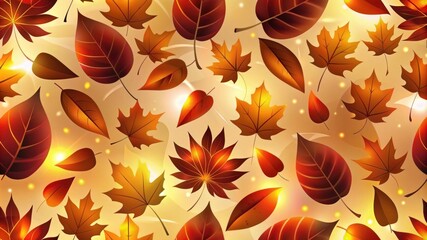 Obraz premium Abstract background with falling autumn leaves.