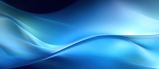Fototapeta premium Abstract Blue Waves with Smooth Lines