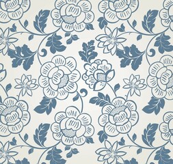 Obraz premium traditional wedding card design, paisley floral pattern , India 