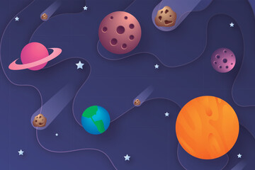 Paper style galaxy background