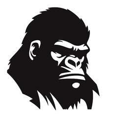 King Kong Silhouette  isolated on white background. Vector illustration