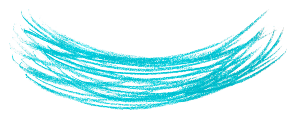 Light blue pencil strokes in simple style, isolated on transparent background.