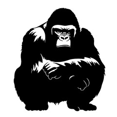 awesome mad  gorilla logo design