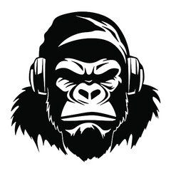 awesome mad  gorilla logo design