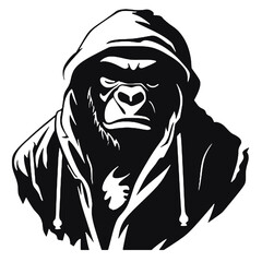 awesome mad  gorilla logo design