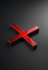 Fototapeta premium red cross on black background