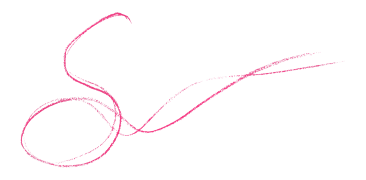 Pink pencil strokes in simple style, isolated on transparent background.