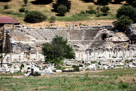 View of the Odeon in the city of Ephesus, Turkey
