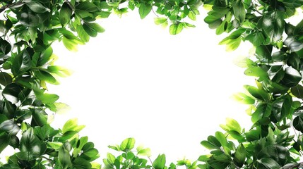 Picture, leaf frame, white background in the middle