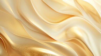 Obraz premium Abstract wavy golden background with soft, smooth, and luxurious feel.