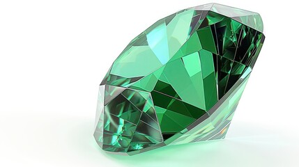 Green diamond, white background