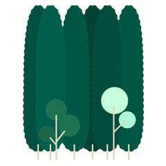 Modern coniferous garden tree illustration vector