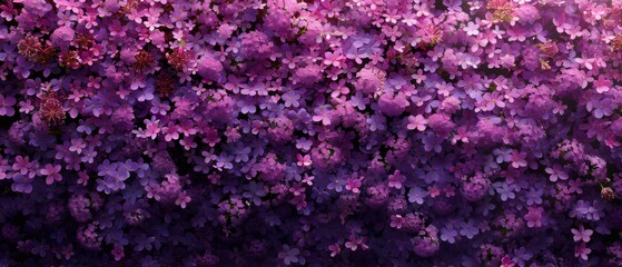 Obraz premium Purple Flower Field, Nature Scene, Vibrant Blooms, Flourishing Garden