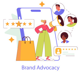 brand trust. Flat Vector Illustration