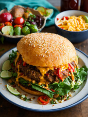 delicious meal, perfectly grilled barbecue meats, savored a decadent dessert, food cooked has a unique flavor, especially when the barbecue includes both savory meats and sweet desserts