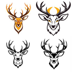 dear head logo vector