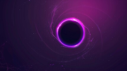 small vector illustration of glowing purple black hole on dark background, simple minimalistic style, minimalistic simplicity, minimalistic wallpaper, abstract, centered 