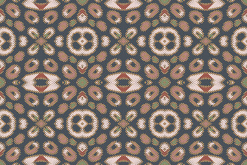 Ethnic ikat design Aztec tribal african art. Seamless pattern in tribal, folk embroidery, and Mexican style. Geometric ornament. Design for print fabric carpet