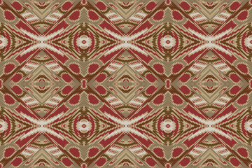 Ethnic ikat design Aztec tribal african art. Seamless pattern in tribal, folk embroidery, and Mexican style. Geometric ornament. Design for print fabric carpet