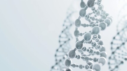 Spiral structure of human DNA, biochemistry concept with DNA molecule, DNA CHAIN. 3d rendered genetic illustration of human dna under microscope