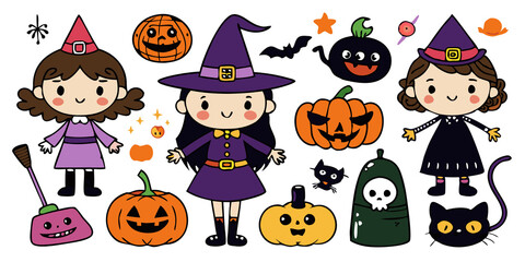 Halloween character costume Various ghosts are a set