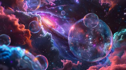 Resource Bubbles hanging in a vast