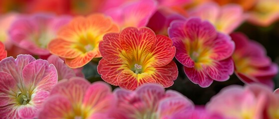 Vibrant Pink and Yellow Flowers, Garden Beauty