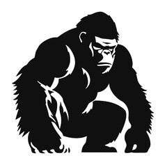 Modern angry gorilla logo