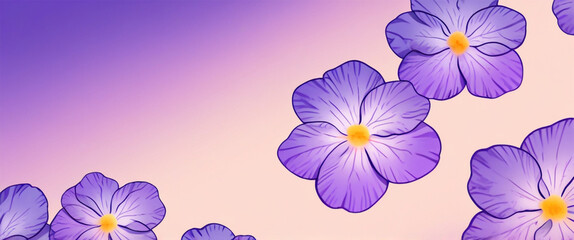 purple background,purple flowers,2d illustration