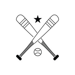 double baseball bat and ball vector file