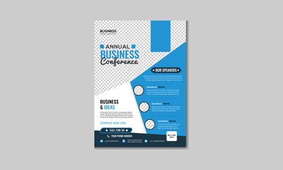 Modern Business Flyer Design | Corporate, Clean, Professional, Multipurpose Flyer Template for Marketing, Advertising, Agency, Company Promotion | Editable Print-Ready Layout