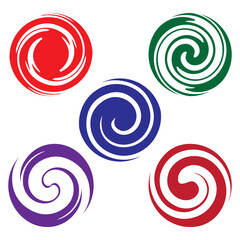 Hurricane logo symbol abstract icon vector illustration, Spiral icon set. Swirl symbol. Vector illustration. 