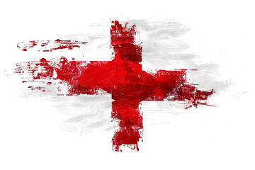 England flag in brush stroke paint